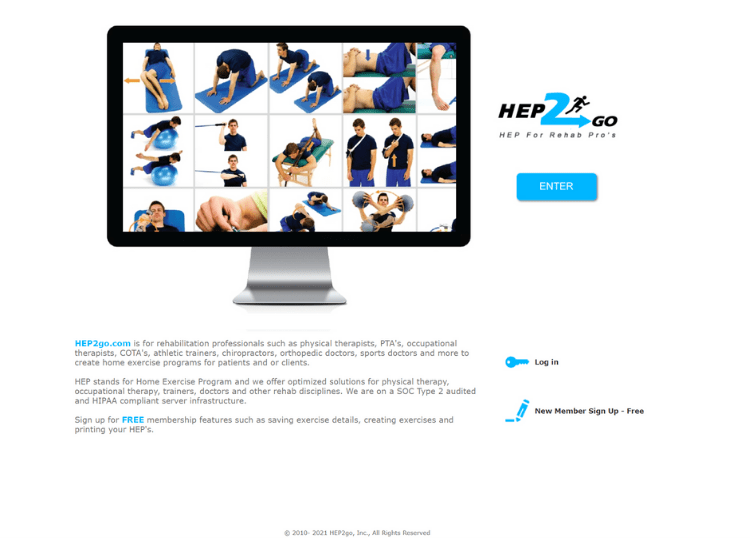 HEP2go - Online Home Exercise Program - Rehab - Physical Therapy